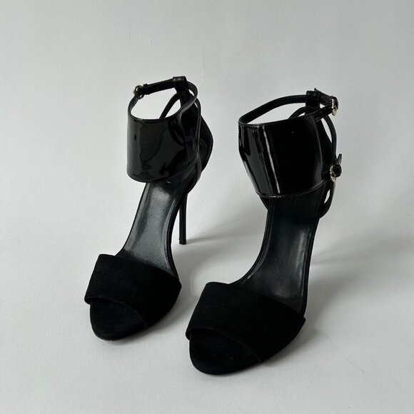 GUCCI VINTAGE SS08 BLACK SUEDE SANDALS SIZE 37.5 - Picture 3 of 9